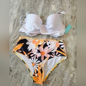 NEW! Aqua Eve & Beachsissi Floral Bikini Set - Size Small